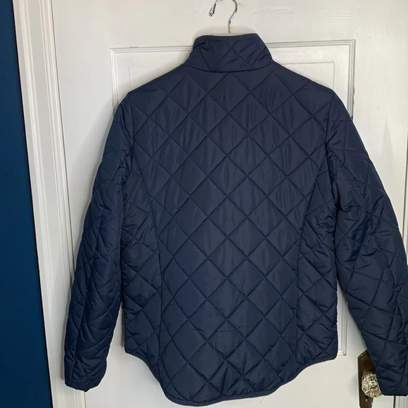 J. Crew Women’s Navy Diamond Quilted Puffer Utility Jacket Sz S - Picture 10 of 10